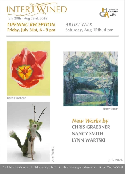 Hillsborough Gallery of Arts: Opening reception for Intertwined