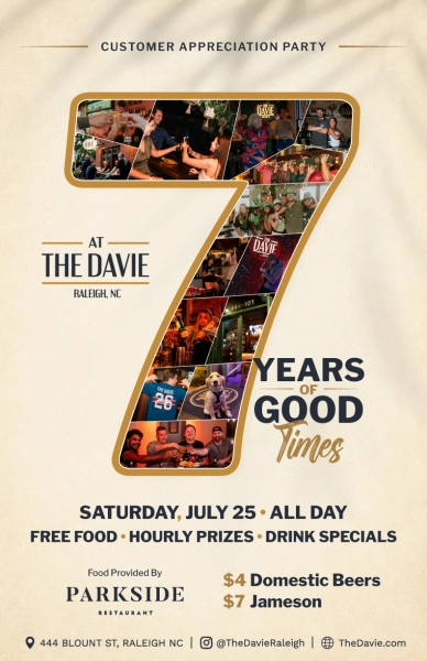 7 Years of Good Times: Customer Appreciation Party at The Davie