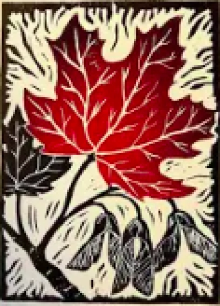 Fall Leaves Linocut Workshop