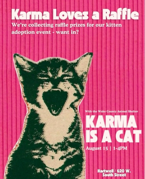 Karma is a Cat Adoption Event and Raffle