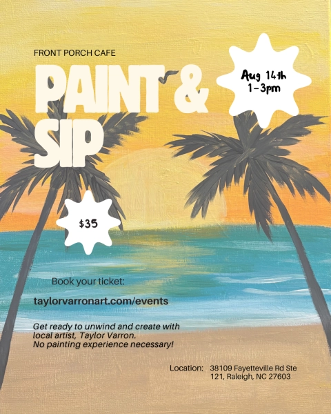 Paint and Sip with Front Porch Cafe