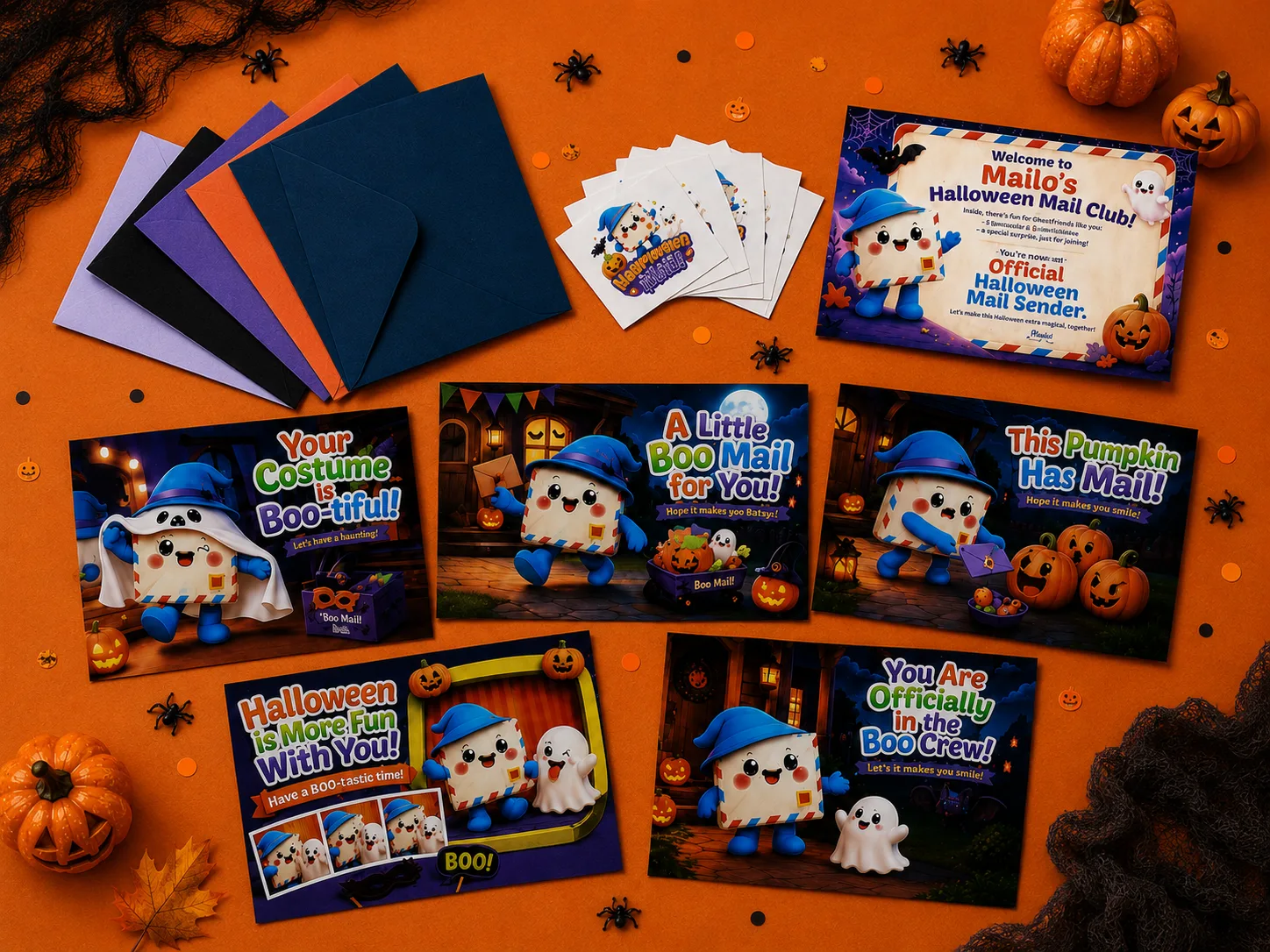 Mailo's Halloween Postcard Kit